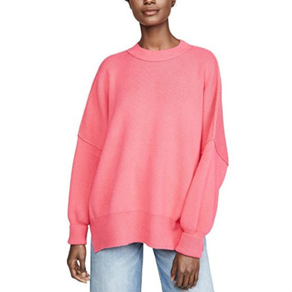Free People Easy Street Tunic Sweater Pink - Picture 4 of 6